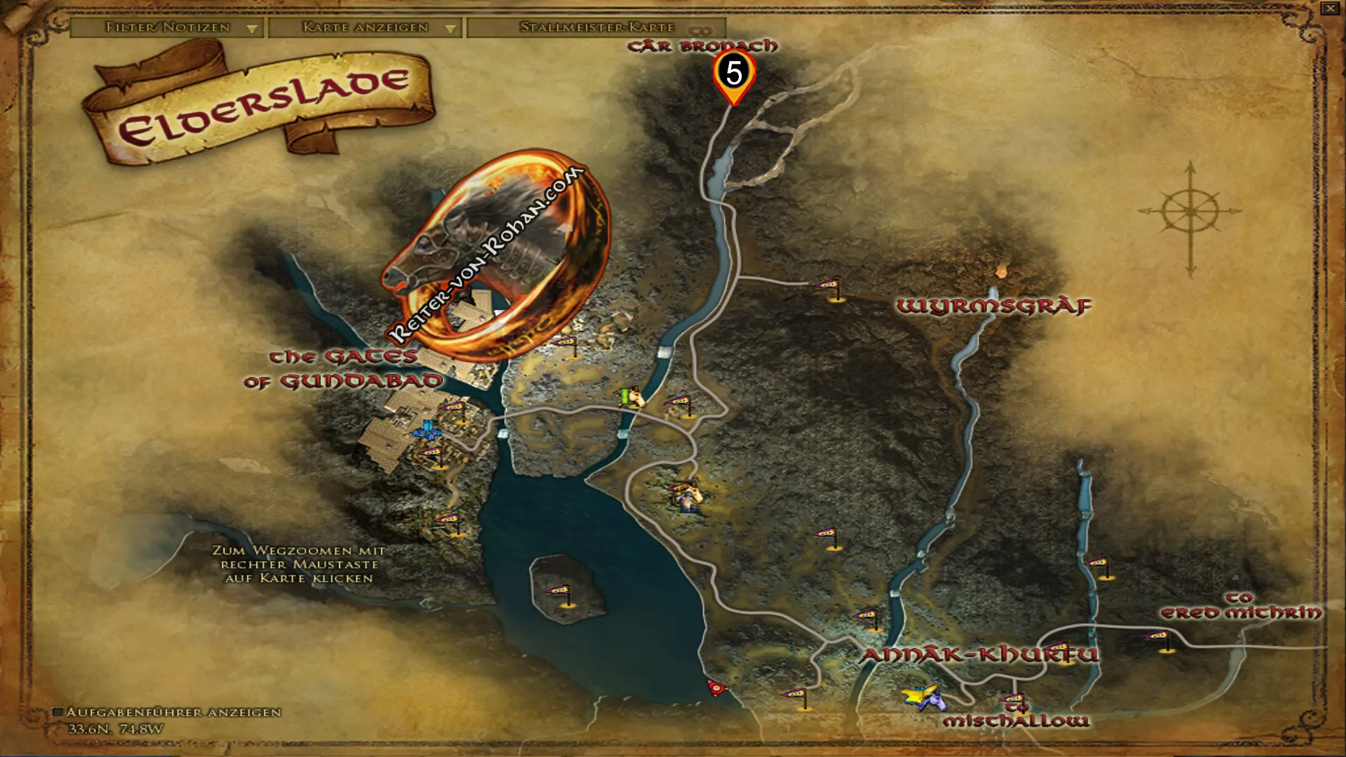 Anklicken zum Zoomen map grenze angmar aeltestental