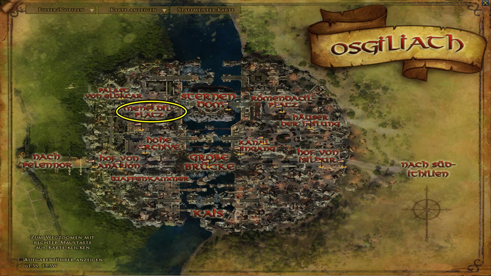 Ost Gondor Halbtroll Bezwinger Übersichtskarte (zum vergrößern anklicken)