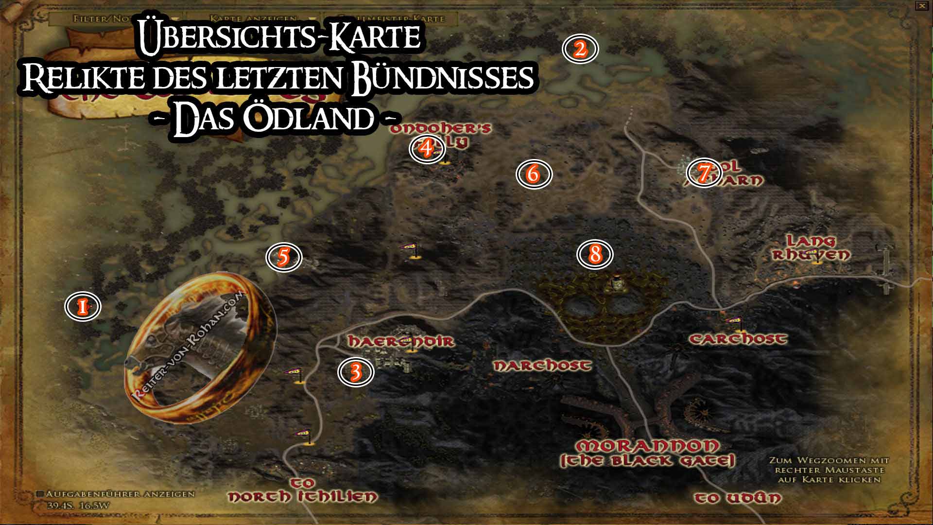 Fundorte der Relikte relikt map