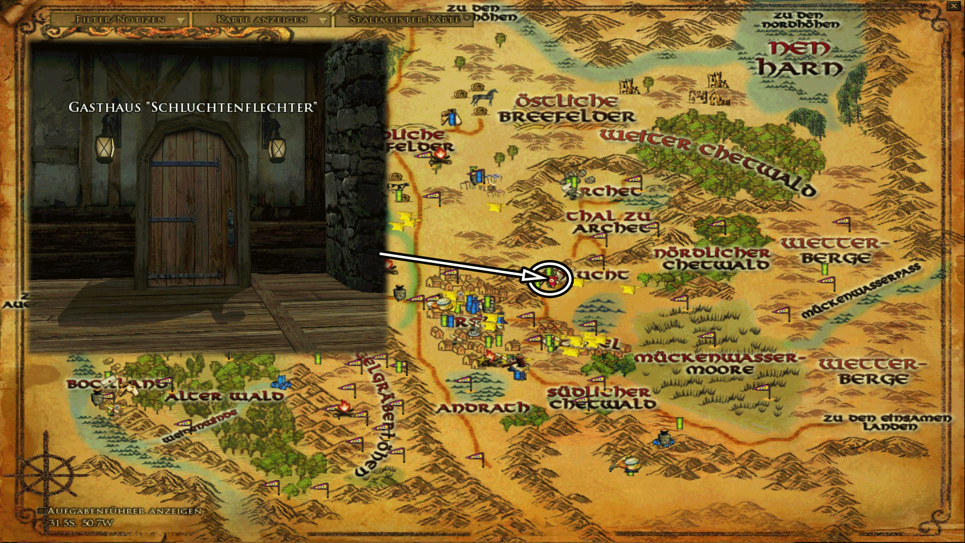 Gasthaus in Schlucht - Karte anklicken zum vergrößern Gasthaus in Schlucht - Karte anklicken zum vergrößern