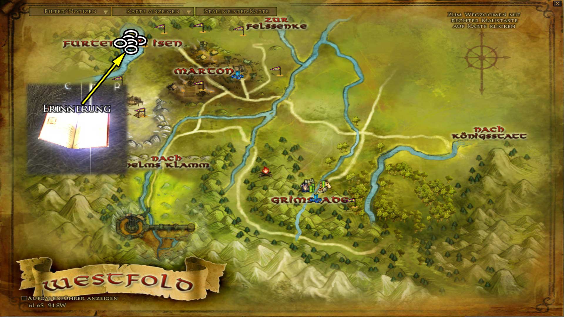 Erinnerungen an den Furten des Isen (Karte anklicken zum vergrößern) Erinnerungen an den Furten des Isen (Karte anklicken zum vergrößern)