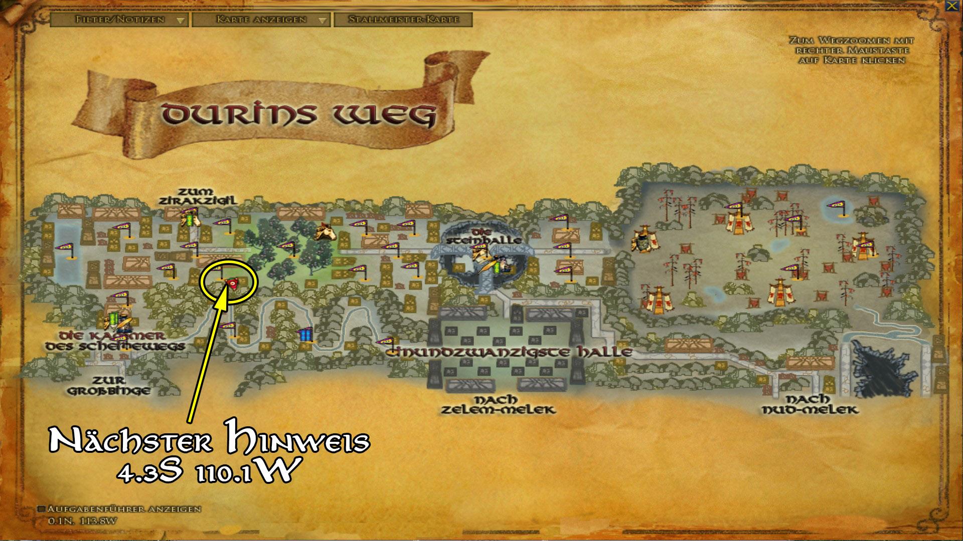 Nächster hinweis in Moria Nächster hinweis in Moria