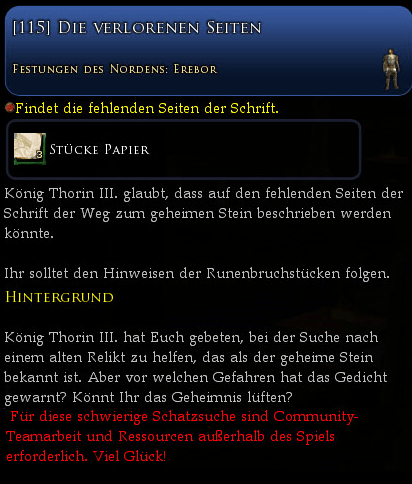 Quest Reihe die verlorenen Seiten - zum vergrößern anklicken.