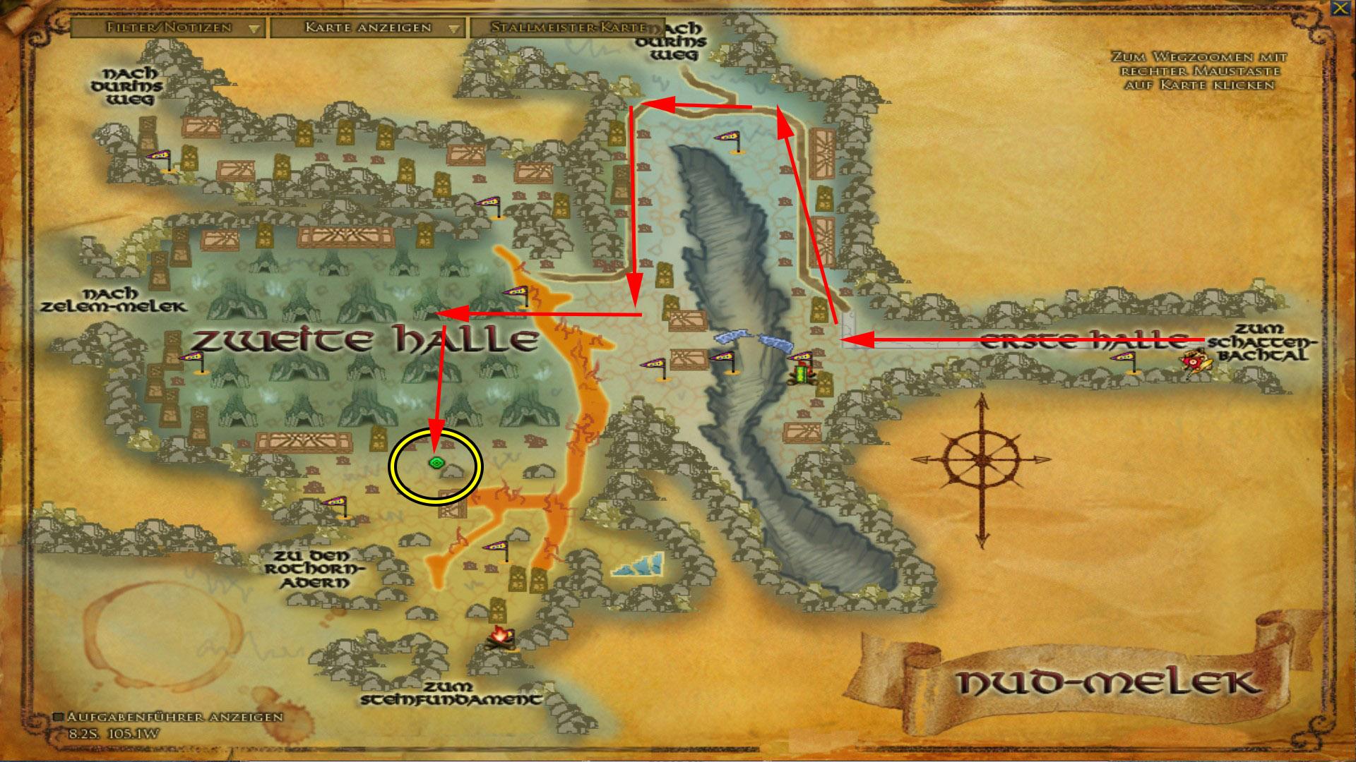 Hinweiß in der zweiten Halle Hinweiß in der zweiten Halle